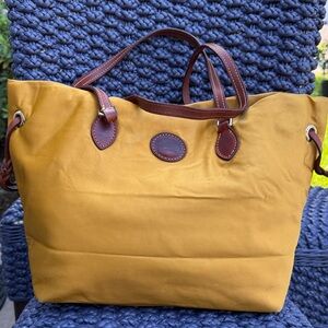 Dooney & Bourke Mustard and Brown Tote Bag